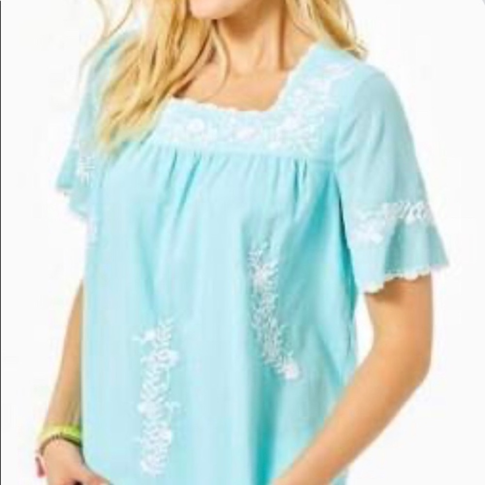 NWT Lilly Pulitzer Tamryn Embroidered Top